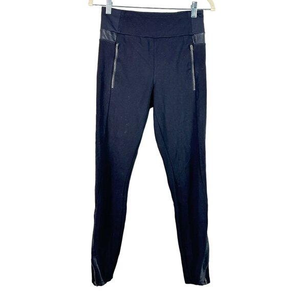Athleta Womens Pull On Zip Pockets Leggings Black Size Small - Picture 1 of 8